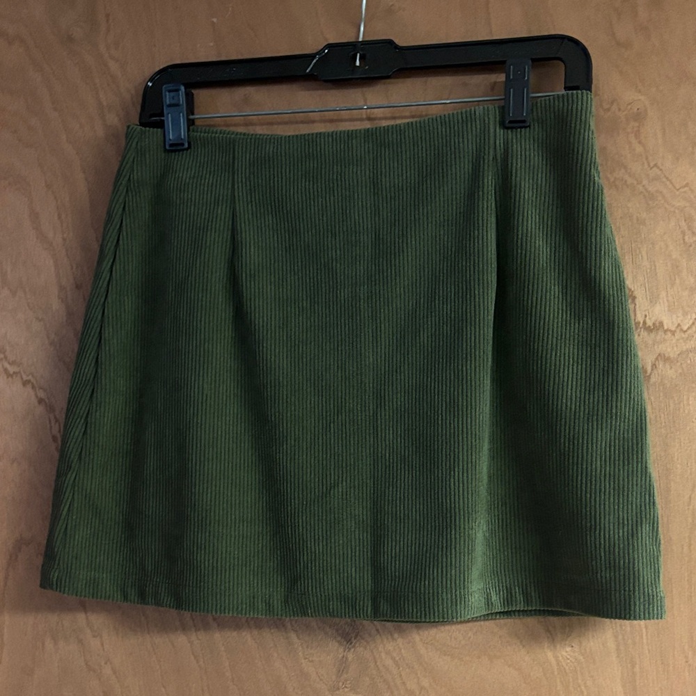 Green Corduroy Skirt